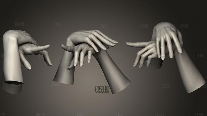 Female Hands 5 stl model for CNC